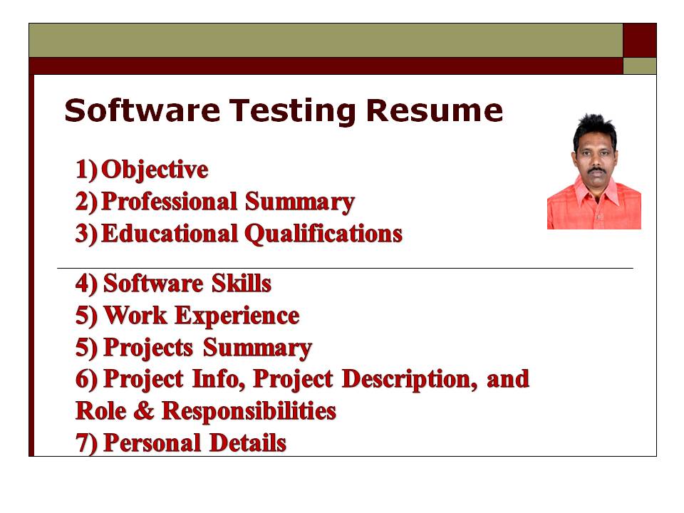 Software tester resume summary